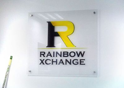 Acrylic Sign with frosted background