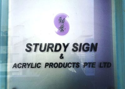 Acrylic Sign with aluminium backing