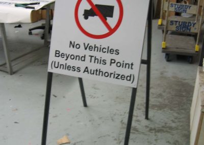 Aluminium Sign w A-stand