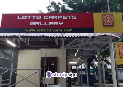 Lotto Carpets Roofing Signage