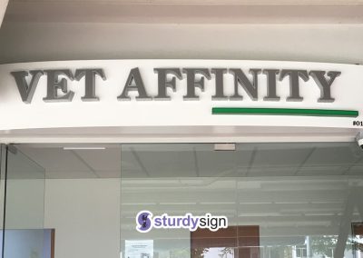 Vet Affinity 3d box-up signage lighted