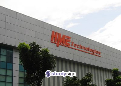 Large building facade 3D box-up Signage