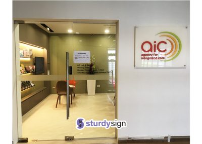 acrylic signage AIC