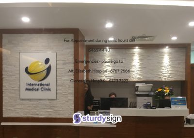 3D acrylic reception signage