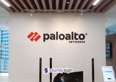 Palo Alto Reception 3d acrylic signage