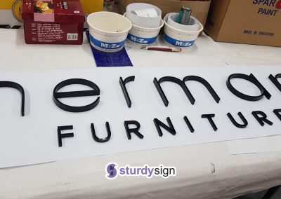 3D Acrylic Signage Herman Furniture