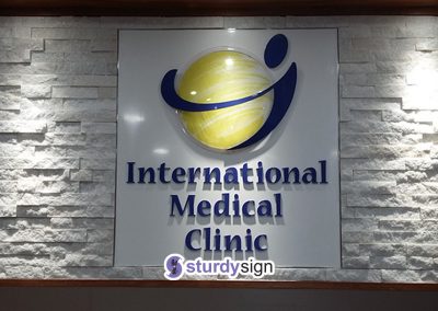 Acrylic reception signage