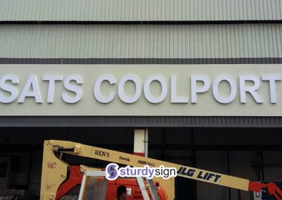 SATS Coolport Building Sign Supplier