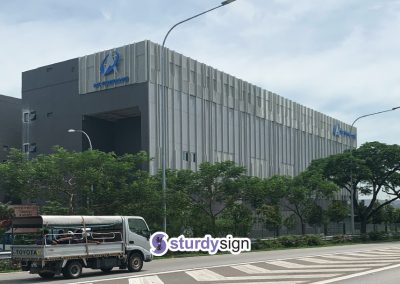 Building facade large signage