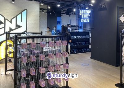BTS Popup shop signage
