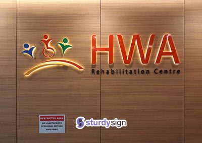 HWA 3d back-lighted signage