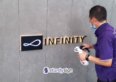 Infinity 3d box-up signage