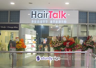 HairTalk 3d box-up front and back lighted signage