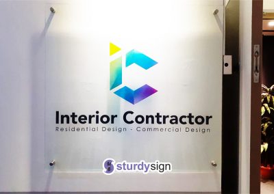 acrylic signage frosted