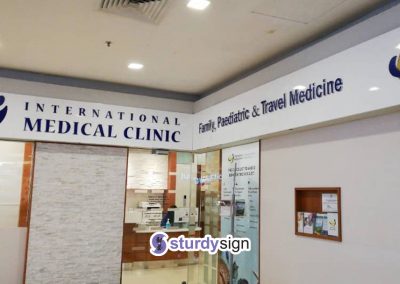 International medical clinic lightbox