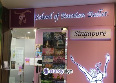 Ballet School Lightbox signage