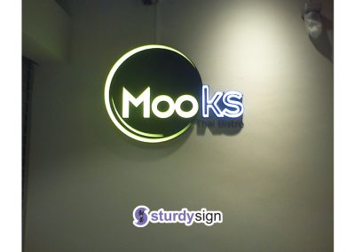 Custom shape lightbox signage