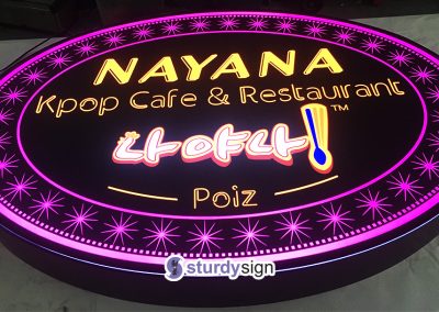 Round Lightbox Signage